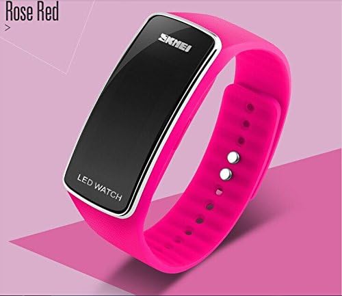 KANO BAK Mens Boy Girl Lady Fashion Sport Running Casual Digital LED Gift Silicone Watch Watchs Pink