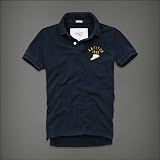 Abercrombie & Fitch アバクロ メンズ 半袖 ポロシャツ [ネイビー/A 1892] 並行輸入品　XXLサイズ