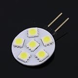 Pure White G4 5050 6 SMD LED Car Bulb Lamp Light 12v 