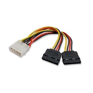 Sata Connector Splitter on 5inch Sata Splitter Power Cable 1x 4pin Molex To 2x 15pin Sata