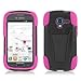 Eagle Cell Hybrid Case with Y Stand for Samsung Galaxy Exhibit T599 - Retail Packaging - Hot Pink/Black