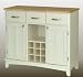 Kitchen & Housewares : Hutch-Style Buffet- White/ Natural