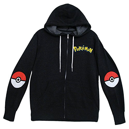 Pokemon Pikachu Pokeball Zip Hoodie Sweatshirt