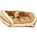 K&H Bolster Couch Pet Bed, Large 28-Inch by 40-Inch, Mocha/Tan