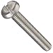 18-8 Stainless Steel Machine Screw, Plain Finish, Pan Head, Slotted Drive, Meets ASME B18.6.3, 7/16" Length, Fully Threaded, #2-56 Threads (Pack of 100)