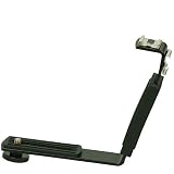 ePhoto WSA613 L bracket Mount with 2 Standard Hot Shoe Flash Mounts
