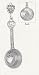 2 piece Pewter HEART SCOOP Spoon Hook SET Coffee