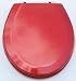 American Trading House MDF-301 Premium Toilet Wood Seat withChrome Hinges Metallic Red