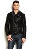 Armani Exchange Mens Faux Leather Biker Jacket