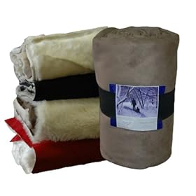 Hammaka Frazada Micro-suede Short Faux-Fur Blanket, Sand by