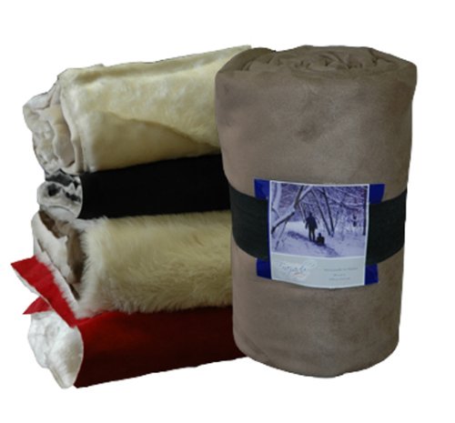 Hammaka Frazada Micro-suede Short Faux-Fur Blanket, Sand Hammaka Frazada Micro-suede Short Faux-Fur Blanket, Sand