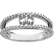 14K White Gold Mother's Ring - 2 Gemstone -- YOU CHOOSE THE COLORS!