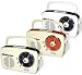 SB2603 AM/FM/TV1/TV2 Portable Radio with Instant Weather (Color: Cream Black)