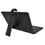 Avantgarde® Black Leather Case Cover with Built-in USB Keyboard for Toshiba Thrive