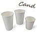 Cand 8 oz White Disposable Paper Cups with Lids, Pack of 100, F