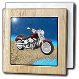 Tile Napkin Holder Picturing Picturing Harley Davidson Motorcycle