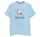 Manx T-Shirt, Light Blue, Large