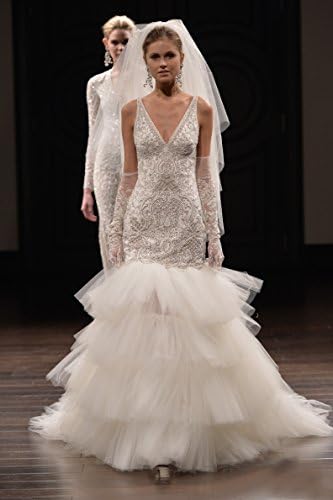 Puauaula 1T 1 Tie 3M Lace Applique Edge Long Layer Cathedral Bridal Veil 24 (Light Ivory)