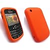 EMARTBUY BLACKBERRY 8520 CURVE / 9300 CURVE 3G SILICON CASE/COVER/SKIN ORANGE + SCREEN PROTECTOR