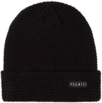 Yea.Nice Folded Beanie Black, One Size