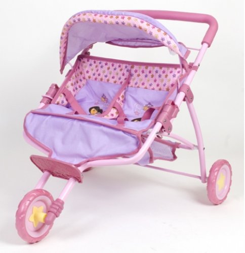 Childrens Toyshop  Toys : Dora the Explorer Mini Side by Side Twin Stroller