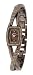 DKNY Ladies Stone Set IP Twist Bracelet Watch With Brown Dial