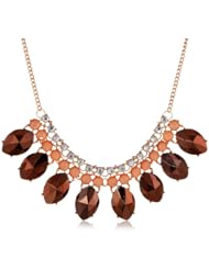 Metallic Statement Necklace, 16"