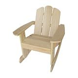 Lohasrus Kids Rocking Chair in Natural MM20601, Conform to ASTM F963-07 Toy Safety Standard, Free Drawing Book Included