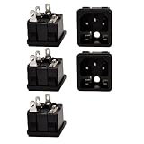 uxcell 電源入力ソケット インレットソケットヒューズ　電源インレットソケット　ACインレット　ヒューズホルダ　IEC320 C14　10A 250V　5個入り