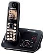 Panasonic KX-TG6621GB Telefon schnurlos mit Anrufbeantworter (1 Mobilteil) schwarz