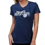 NHL Touch by Alyssa Milano Toronto Maple Leafs Ladies Navy Blue V-neck Tri-Blend T-shirt (Large)