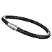 Areke Stainless Steel Braided Leather Bracelet For Mens Womens,Rope Bangle Magnetic Clasp,7.5-8.5 Inch Style 2 Pcs-8.5 IN