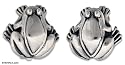 Clip-on earrings, 'Jumping Frog' 0.8" W 0.8" L
