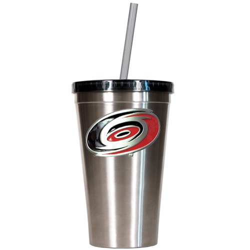 Sports NHL HURRICANES 16oz Stainless Steel Insulated Tumbler with Straw/Stainless Steel