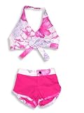 Hula Bay - Toddler Girls 2-Piece Microfiber Short Set, Pink, Lavendar, White (Size 3T)