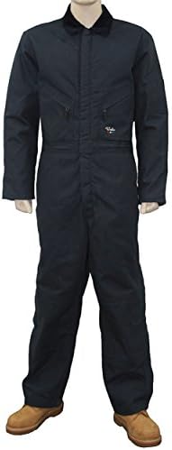 Walls Mens Zero Zone Mid Weight Duck Insulated Waist Zip Coveralls Navy 4X Tall