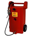 JohnDow Fuel Chief JDI-25GC-P 25-Gallon Poly Gas Caddy With 10-Inch Pneumatic Wheels & 10-Foot Hose