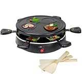 Clatronic - Rg 3114 - Raclette & Gril - 800 Watts - Plaque Gril Amovible - 6 Coupelles - Coupelles et Plaque Antiadh�sives - Facile � Nettoyer