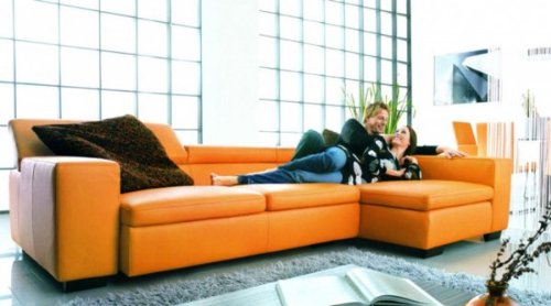 Ever G Sofa (Orange) (72W x 32H x 41D)