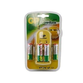 GP PowerBank Charger Kit for Olympus Camedia C-2100 (AA, 4-Count, 1800mAh)