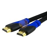 15ft Premium HDMI 1.3 1080p M / M Black Cable w/ Blue Plug for Sony PS3