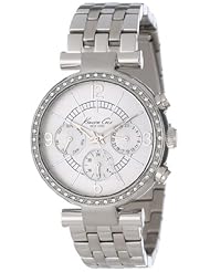 Kenneth Cole New York Womens KC4872 Dress Sport Triple Silver Ladies Chronograph Watch
