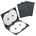 ロアス DVDケース 4枚収納 x 3セット ブラック DVD-A006-3BK