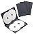 ロアス DVDケース 4枚収納 x 3セット ブラック DVD-A006-3BK