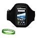 Quality BLACK HTC Rhyme & HTC Bliss Armband with Sweat Resistant lining for Rhyme & Bliss Android Phone + Live * Laugh * Love VanGoddy Wrist Band!!!