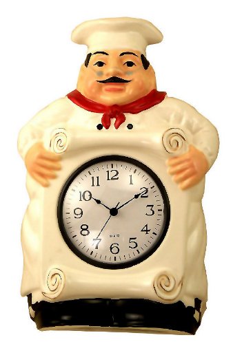 WALL CLOCK HANGING CLOCKFAT BISTRO CHEF