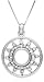 14k White Gold Diamond Circle Sunburst Pendant (1/2 cttw, G-I Color, I2-I3 Clarity)