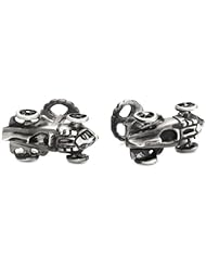 ROTENIER "Atelier" Sterling Silver Old Race Car and Steering Wheel Cufflinks