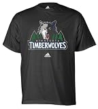 Minnesota Timberwolves adidas Black Primary Logo T-Shirt
