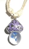 Mushroom Necklace~ Hemp Mushroom Necklace~ Purple Mushroom
